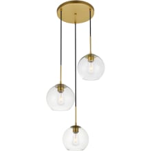 Baxter 3 Light 18" Wide Multi Light Pendant with Clear Glass
