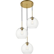 Baxter 3 Light 20" Wide Multi Light Pendant with Clear Glass