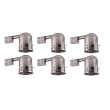 Elitco Line Voltage Recessed Light Housing for Remodel Construction - Non-IC Rated - Pack of 6