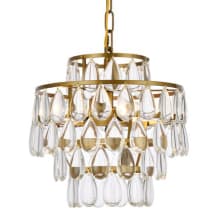 Mila 3 Light 12" Wide Crystal Pendant with Clear Crystal Accents