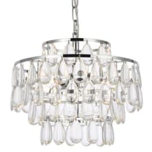 Mila 3 Light 14" Wide Crystal Pendant with Clear Crystal Accents