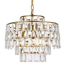 Mila 3 Light 16" Wide Crystal Pendant with Clear Crystal Accents