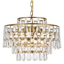 Mila 5 Light 18" Wide Crystal Pendant with Clear Crystal Accents