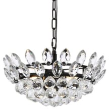 Emilia 3 Light 16" Wide Crystal Pendant with Clear Crystal Accents