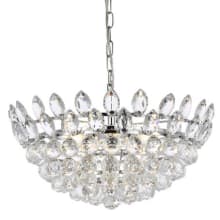 Emilia 5 Light 20" Wide Crystal Pendant with Clear Crystal Accents