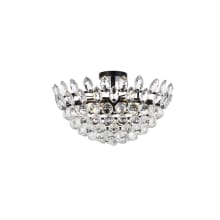 Emilia 5 Light 20" Wide Semi-Flush Bowl Ceiling Fixture with Clear Crystal Accents