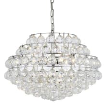 Savannah 5 Light 20" Wide Crystal Pendant with Clear Crystal Accents