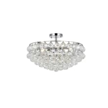 Savannah 5 Light 20" Wide Semi-Flush Bowl Ceiling Fixture with Clear Crystal Accents