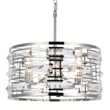 Kennedy 3 Light 17" Wide Crystal Pendant with Clear Crystal Accents