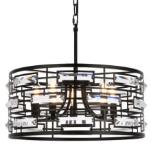 Kennedy 5 Light 19" Wide Crystal Pendant with Clear Crystal Accents