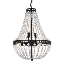 Valeria 5 Light 14" Wide Crystal Empire Chandelier with Clear Crystal Accents