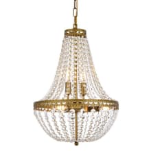 Valeria 5 Light 14" Wide Crystal Empire Chandelier with Clear Crystal Accents