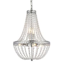 Valeria 5 Light 14" Wide Crystal Empire Chandelier with Clear Crystal Accents