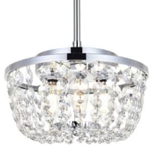 Gianna 3 Light 10" Wide Crystal Mini Pendant with Clear Crystal Accents
