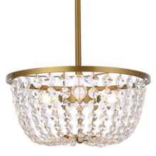 Gianna 3 Light 13" Wide Crystal Pendant with Clear Crystal Accents