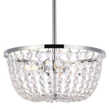 Gianna 3 Light 13" Wide Crystal Pendant with Clear Crystal Accents