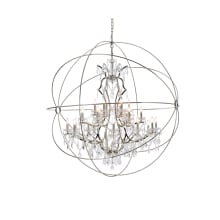 Geneva 25 Light 60" Wide Crystal Chandelier with Clear Royal Cut Crystals