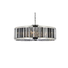 Chelsea 10 Light 44" Wide Crystal Drum Chandelier with Silver Shade Royal Cut Crystals