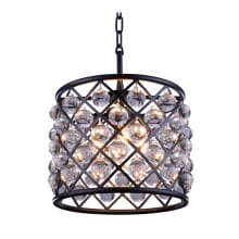 Madison 3 Light 14" Wide Crystal Pendant with Clear Royal Cut Crystals