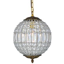 Olivia 12" Wide Crystal Pendant with Clear Royal Cut Crystals