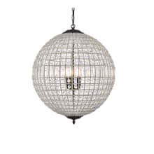 Olivia 5 Light 24" Wide Crystal Globe Chandelier with Clear Royal Cut Crystals
