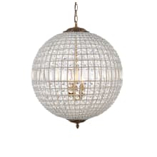 Olivia 5 Light 24" Wide Crystal Globe Chandelier with Clear Royal Cut Crystals