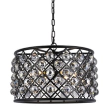 Madison 6 Light 20" Wide Crystal Pendant with Silver Shade Royal Cut Crystals