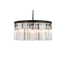 Sydney 8 Light 32" Wide Crystal Drum Chandelier with Clear Royal Cut Crystals