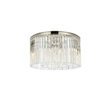 Sydney 8 Light 26" Wide Flush Mount Drum Ceiling Fixture with Clear Royal Cut Crystals