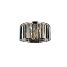 Sydney 8 Light 32" Wide Flush Mount Drum Ceiling Fixture with Silver Shade Royal Cut Crystals