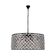 Madison 10 Light 44" Wide Crystal Drum Chandelier with Clear Royal Cut Crystals