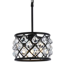 Madison 3 Light 12" Wide Crystal Pendant with Clear Royal Cut Crystals