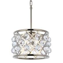 Madison 3 Light 12" Wide Crystal Pendant with Clear Royal Cut Crystals