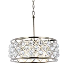 Madison 5 Light 20" Wide Crystal Drum Chandelier with Clear Royal Cut Crystals