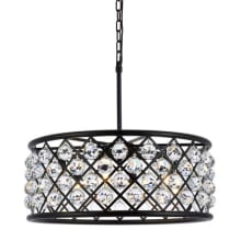 Madison 6 Light 25" Wide Crystal Drum Chandelier with Clear Royal Cut Crystals