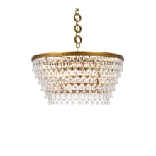 Nordic 6 Light 28" Wide Crystal Chandelier with Clear Royal Cut Crystals