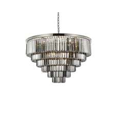 Sydney 33 Light 44" Wide Crystal Chandelier with Silver Shade Royal Cut Crystals