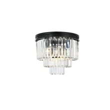 Sydney 9 Light 20" Wide Flush Mount Drum Ceiling Fixture with Clear Royal Cut Crystals