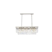 Sydney 12 Light 40" Wide Crystal Linear Chandelier with Clear Royal Cut Crystals