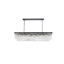 Sydney 12 Light 60" Wide Crystal Linear Chandelier with Clear Royal Cut Crystals