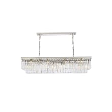 Sydney 12 Light 60" Wide Crystal Linear Chandelier with Clear Royal Cut Crystals