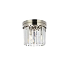 Sydney 3 Light 12" Wide Flush Mount Drum Ceiling Fixture with Clear Royal Cut Crystals