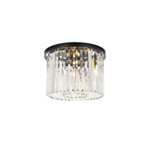 Sydney 6 Light 20" Wide Flush Mount Drum Ceiling Fixture with Clear Royal Cut Crystals