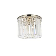 Sydney 6 Light 20" Wide Flush Mount Drum Ceiling Fixture with Clear Royal Cut Crystals