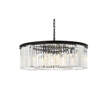 Sydney 10 Light 44" Wide Crystal Drum Chandelier with Clear Royal Cut Crystals