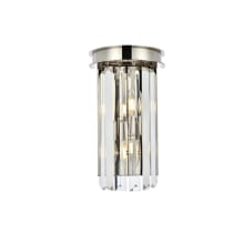 Sydney 2 Light 14" Tall Wall Sconce with Clear Royal Cut Crystals