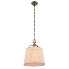 Cara 1 Light 15" Wide Shaded Pendant with Pleated Fabric Shade from the Urban Classic Collection