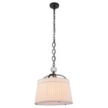 Cara 1 Light 18" Wide Shaded Pendant with Pleated Fabric Shade from the Urban Classic Collection