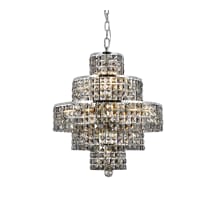 Maxime 13 Light 20" Wide Crystal Mini Chandelier with Silver Shade Royal Cut Crystals