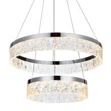 Linden 22" Wide LED Ring Chandelier - 3006 Lumens